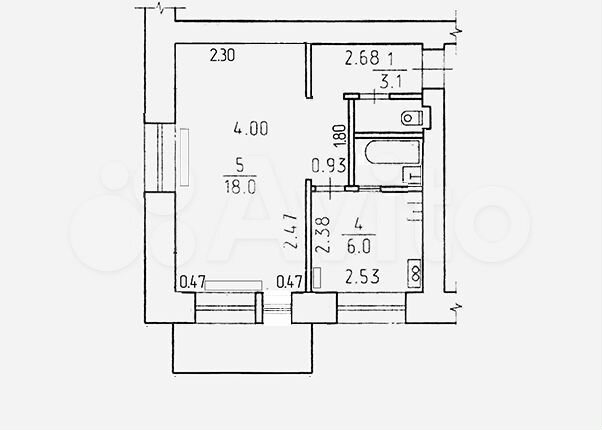 планировка хрущевки 1 комната 30 кв