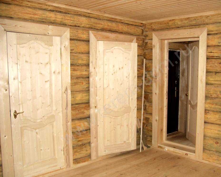 Как установить межкомнатную дверь в деревянном доме: как вставить .