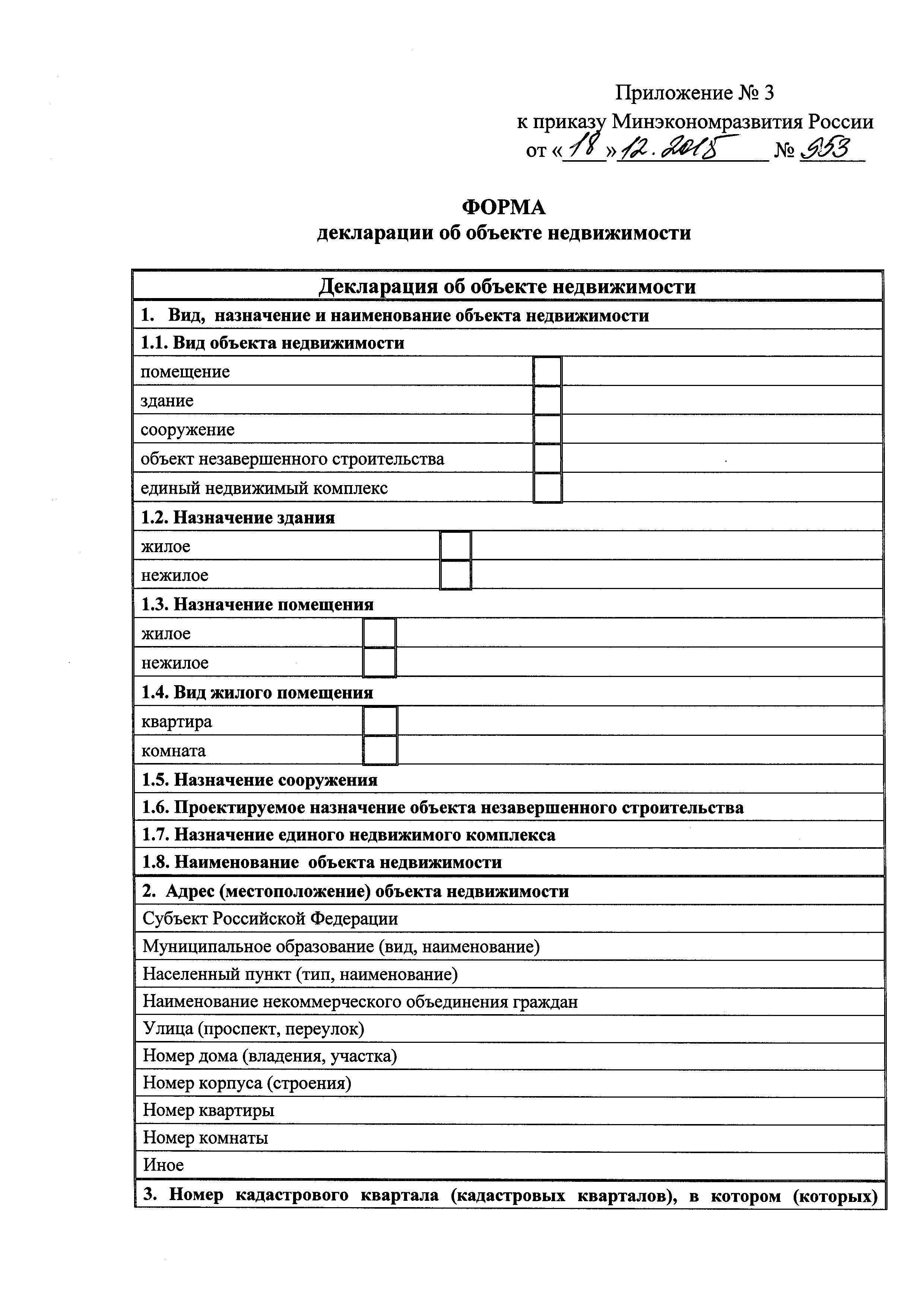 Типовой отчет об объекте facility report музей образец