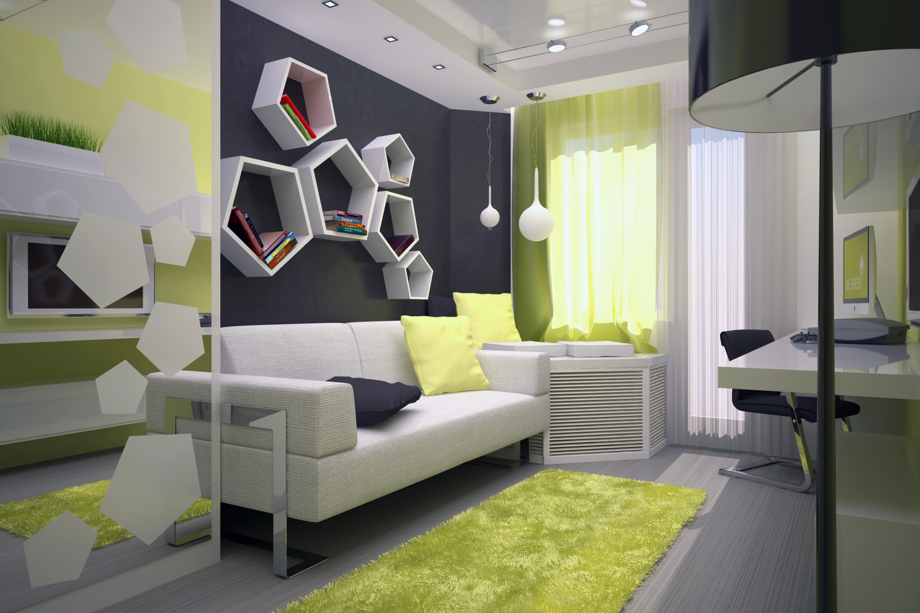 Дизайн спальни комнаты для подростка