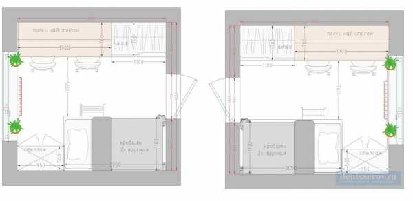 Планировка детской комнаты 13 кв м для двоих