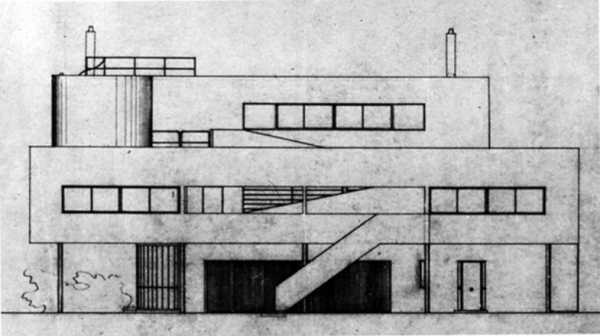 Вилла савой ле корбюзье чертежи