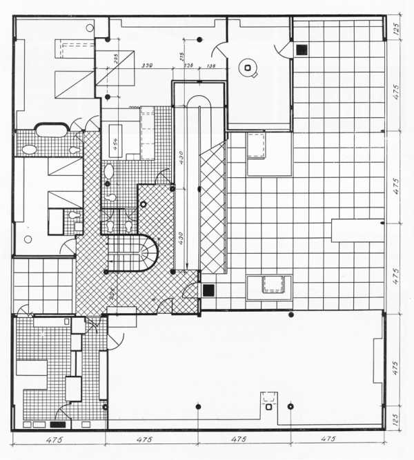 Вилла савой ле корбюзье чертежи